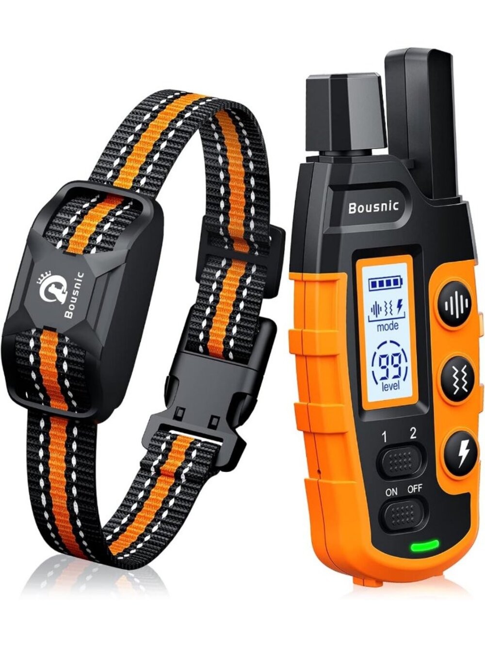 Rechargeable Waterproof Dog Training Collar - 3300ft Remote, Vibration & Shock